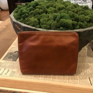 Mark and Graham leather clutch well loved lots of life left